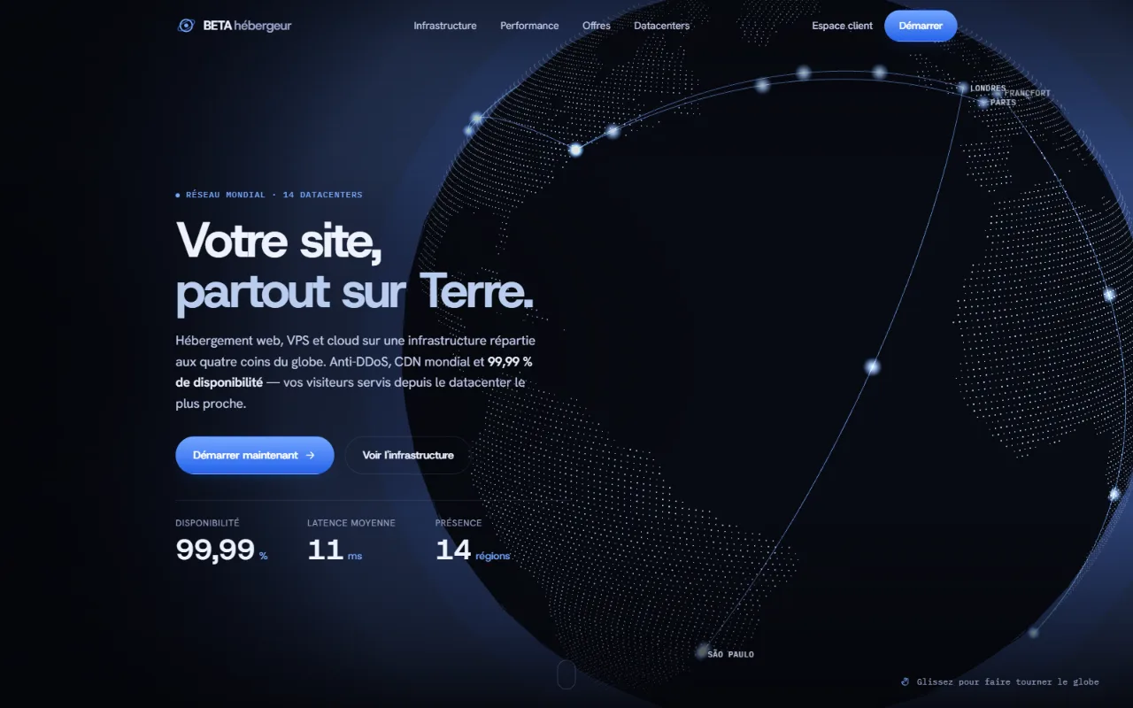 BETA Hébergeur — plateforme web